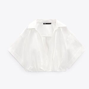 Zara Cream Crop Top for Women